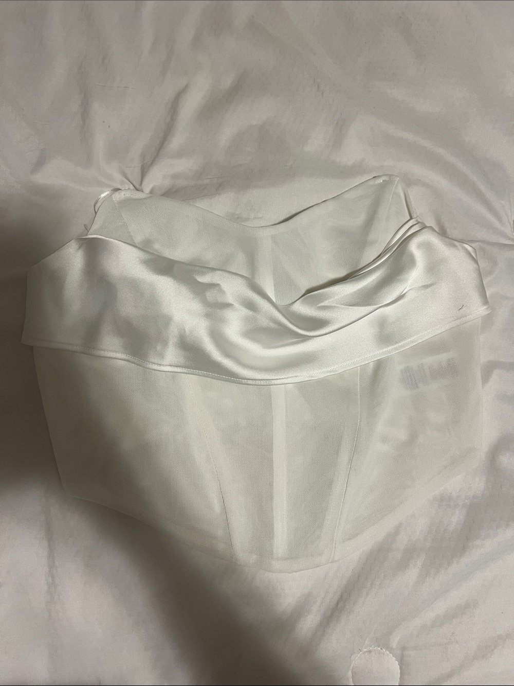 Sincerely Jules Strapless Satin Bustier Top